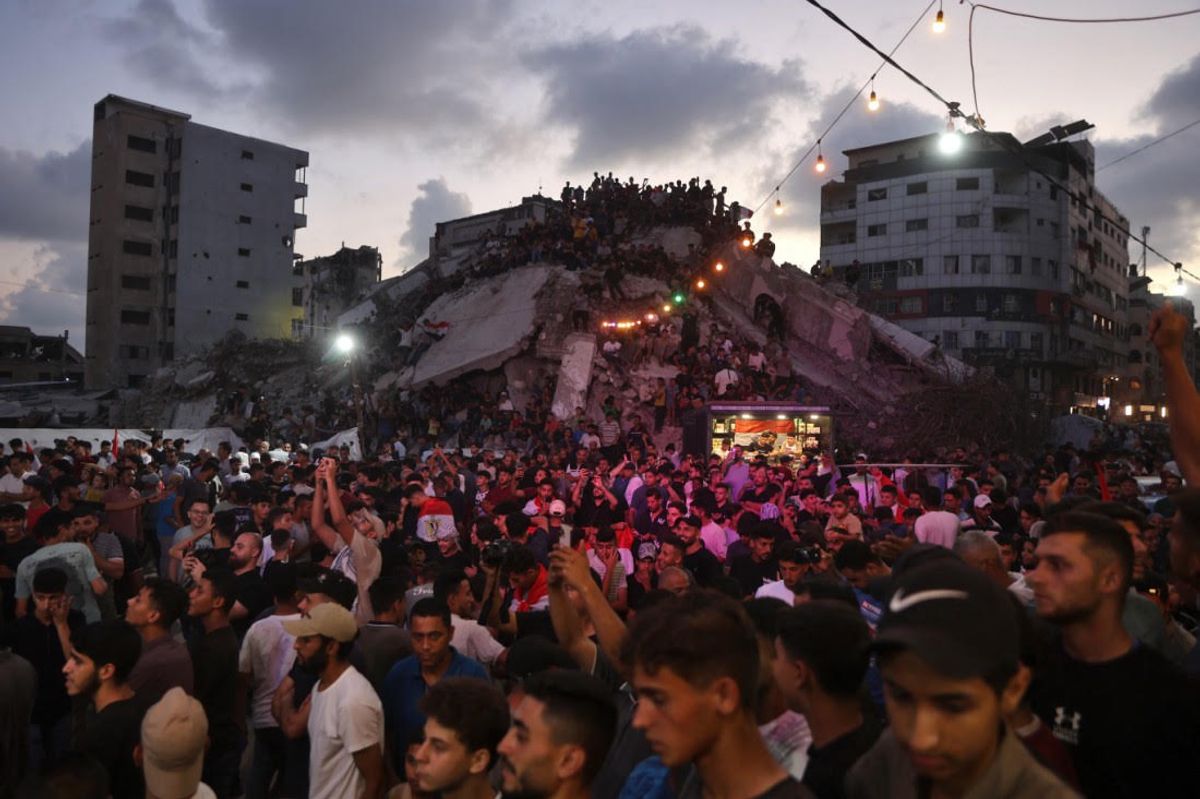 Gazans also watched Egpyt v Argentina earlier in the tournament
