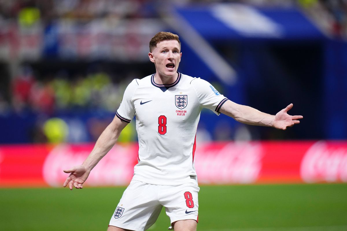 Elliot Anderson during the FIFA World Cup 2026 Round Of 32 match between England and Congo DR.