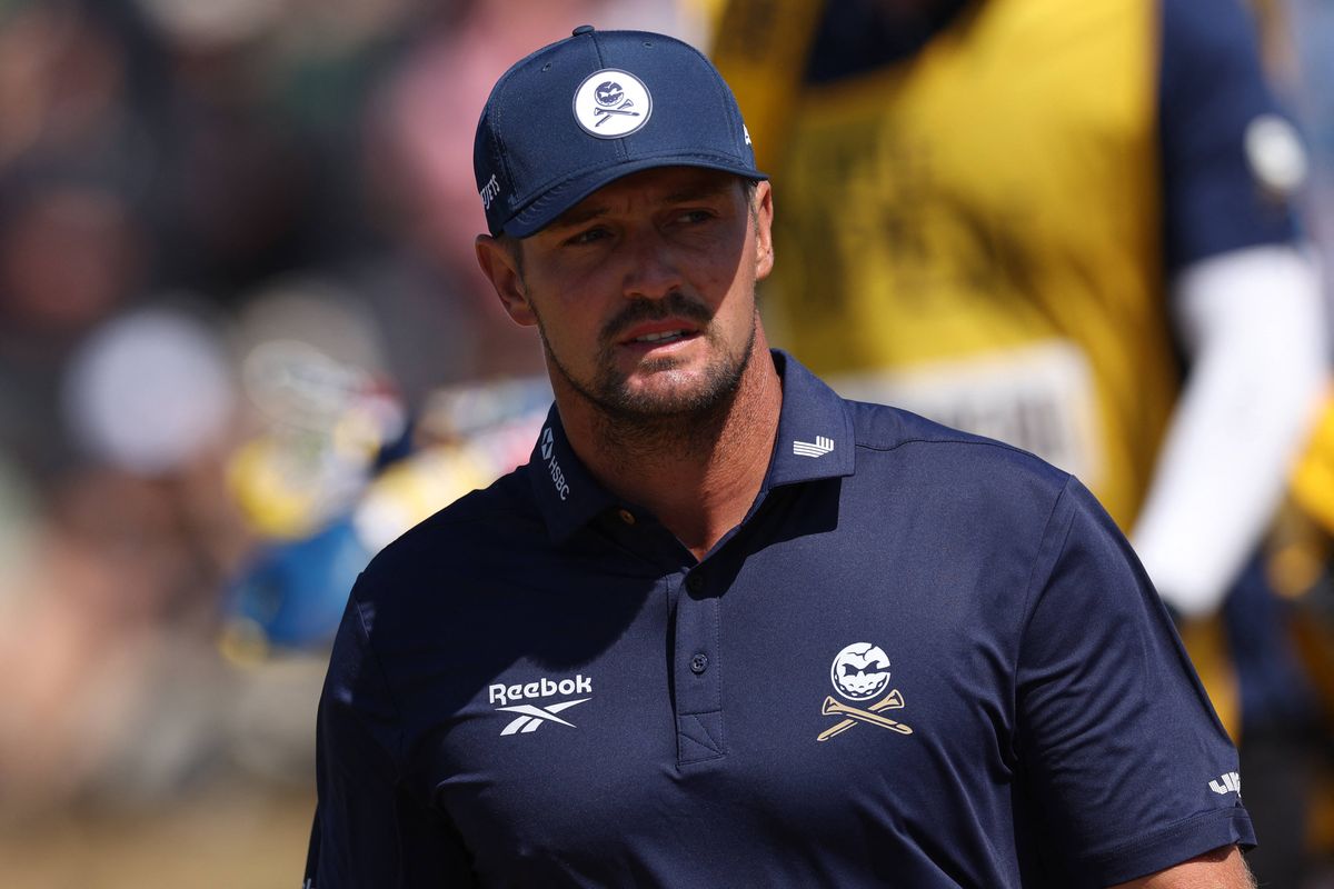 Bryson DeChambeau looks on at the Open Championship