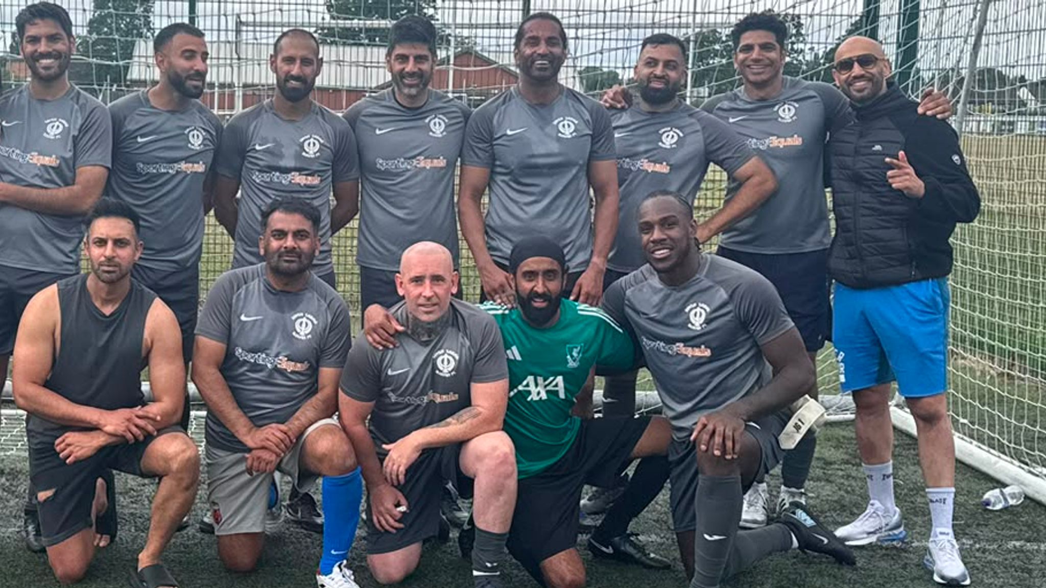 Michail Antonio and Singh Sabha Slough team-mates at KFF tournament Leicester