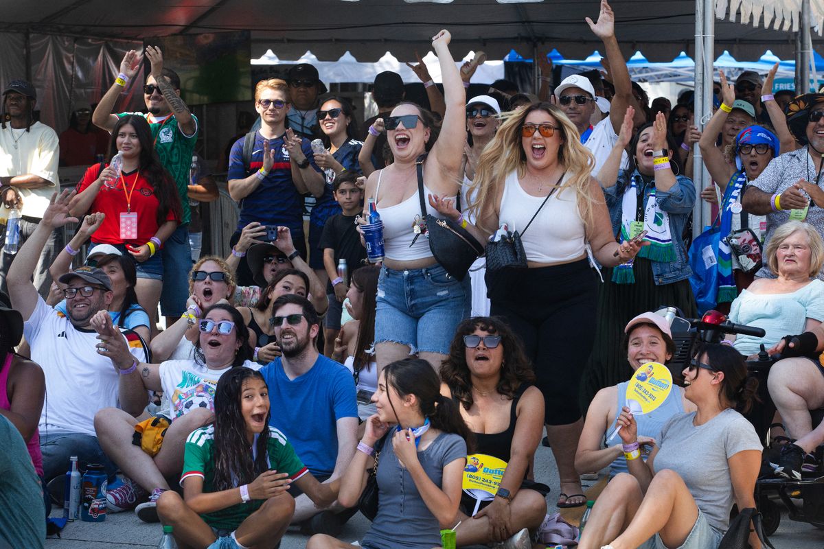 England fans at a World Cup party in the US