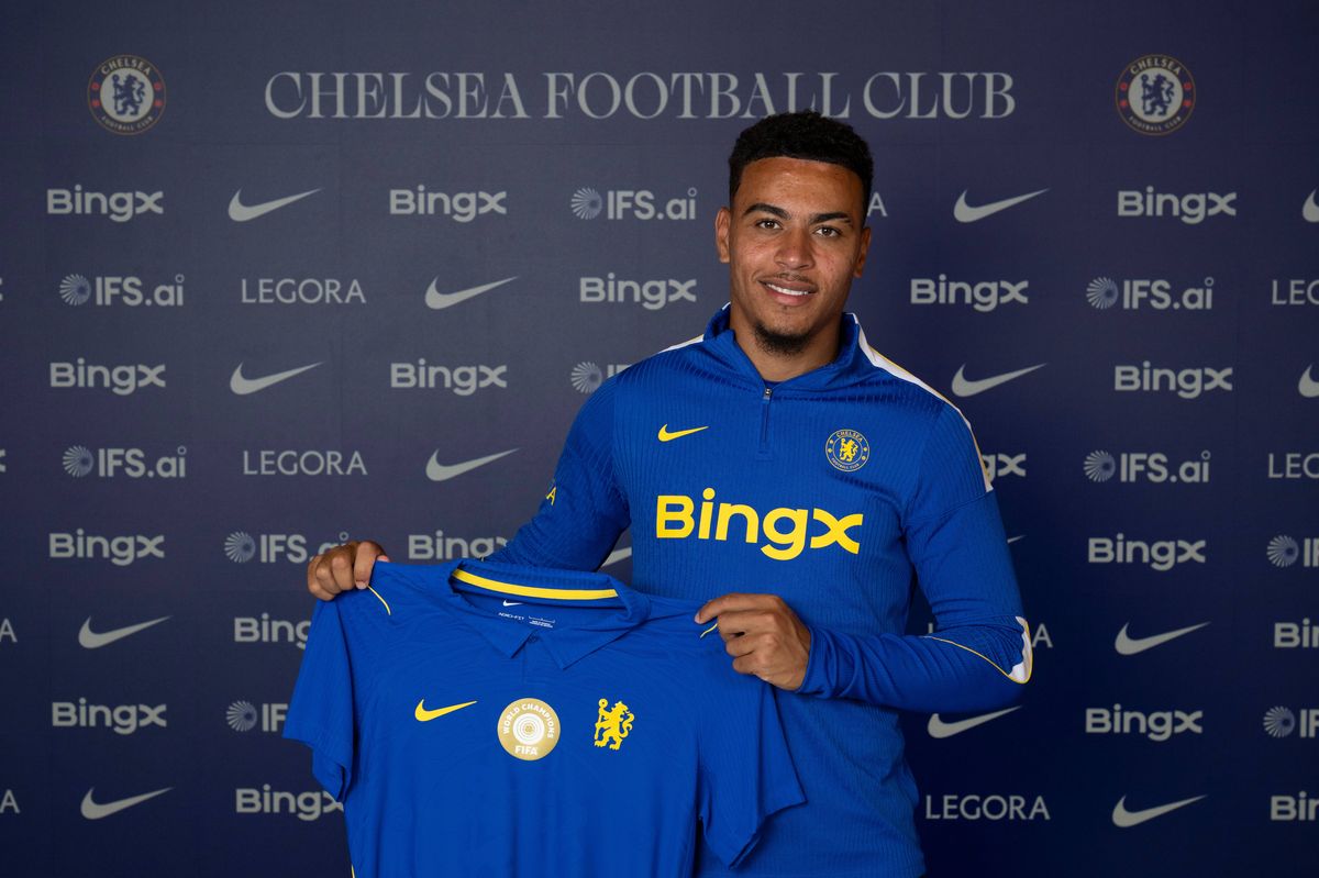 Chelsea FC Unveil New Signing Morgan Rogers at Chelsea Training Ground on July 21, 2026 in Cobham, England