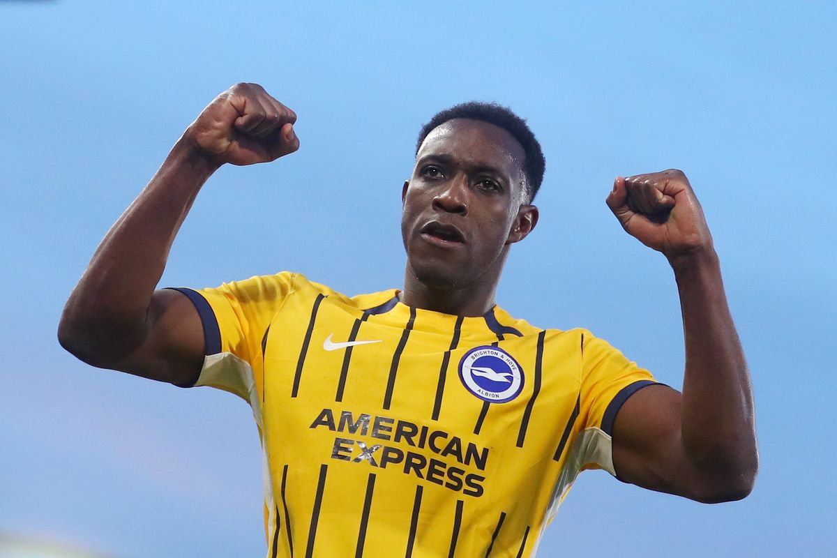 Danny Welbeck celebrates after scoring for Brighton