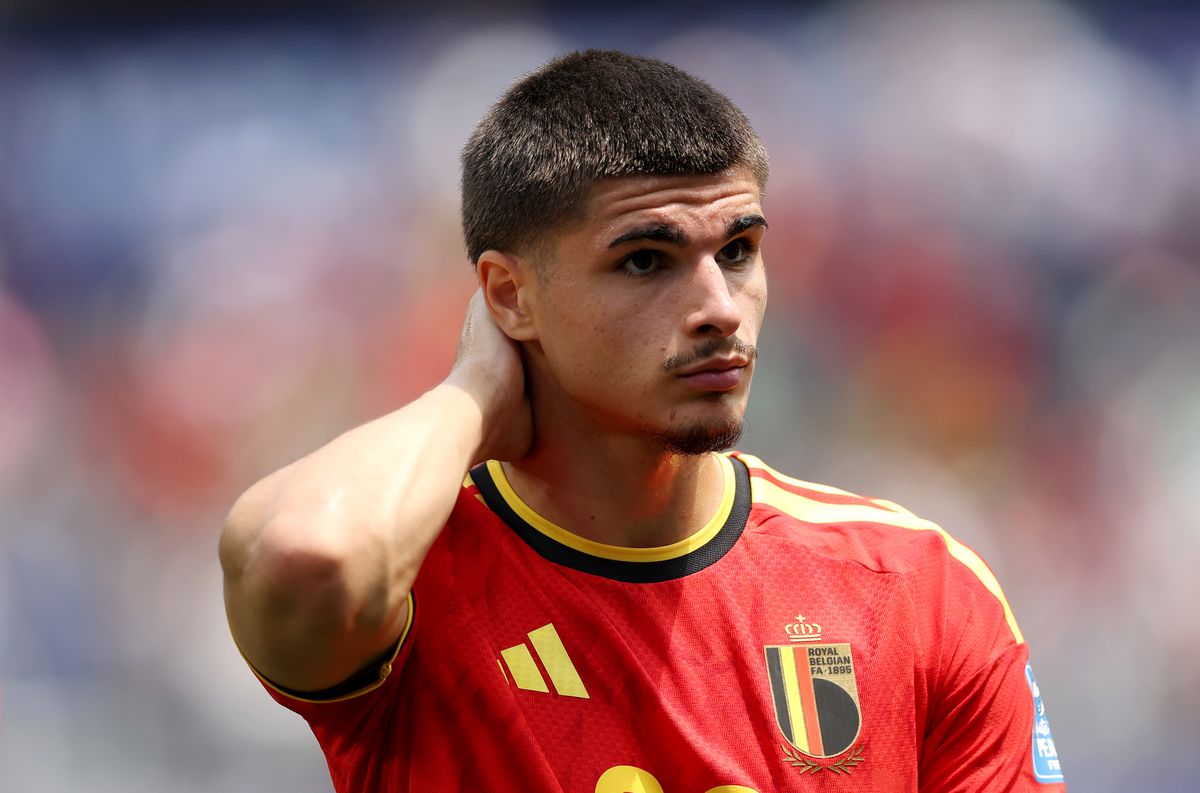 Matias Fernandez-Pardo in action at World Cup 2026 with Belgium