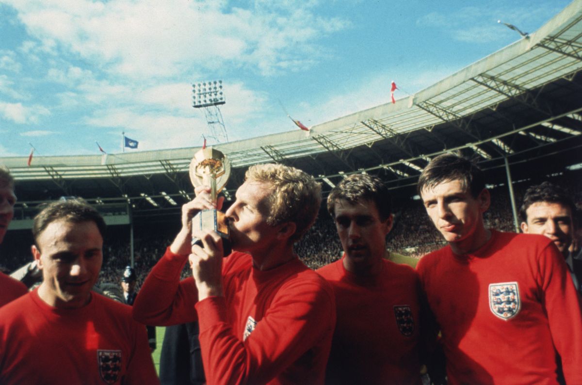 Bobby Moore and England after winning World Cup