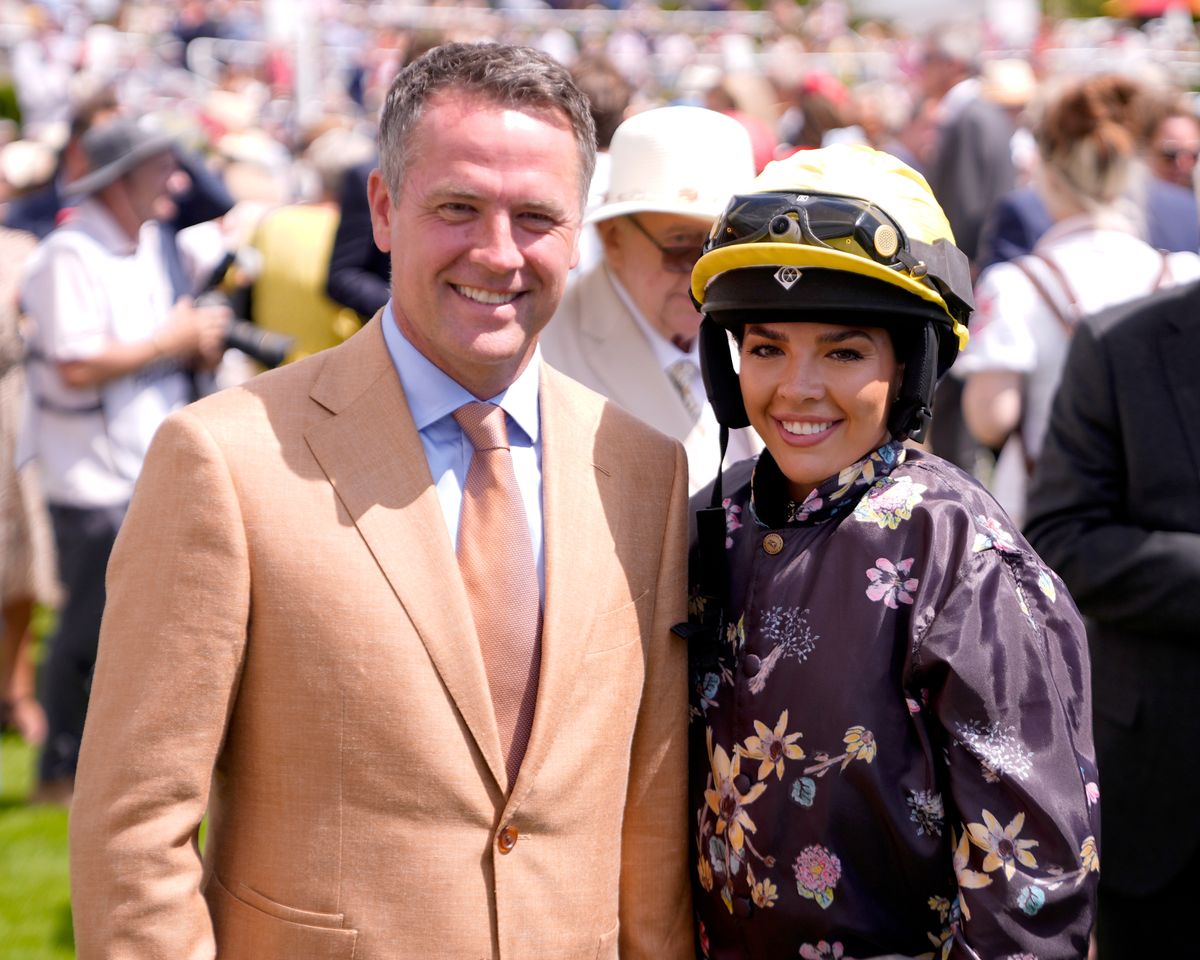Gemma Owen with father Michael at Goodwood