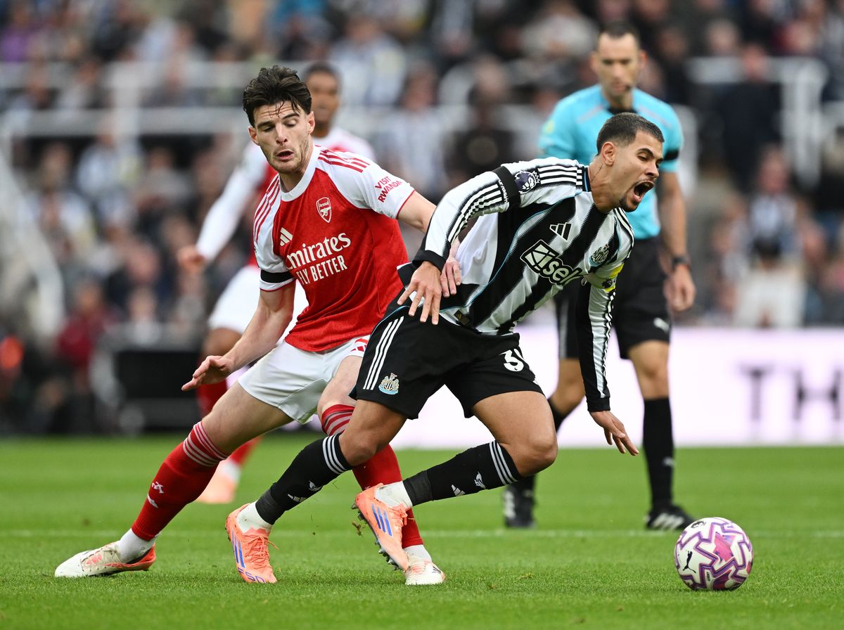 Bruno Guimaraes and Declan Rice.