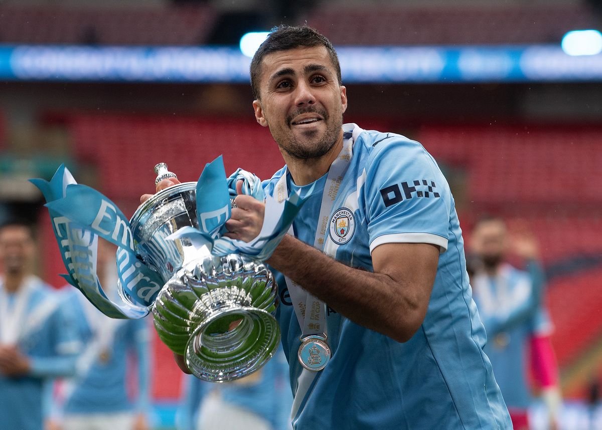 Rodri of Manchester City celebrates