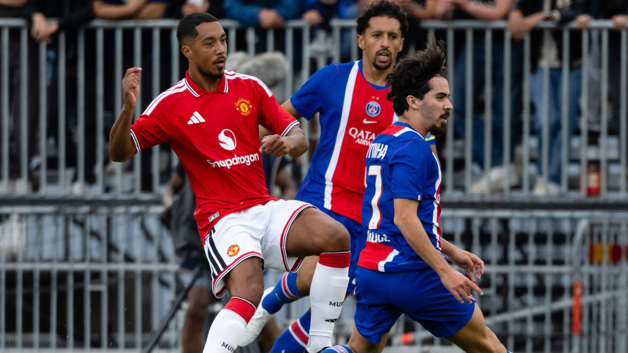 Tielemans made his first appearance for Man Utd against PSG