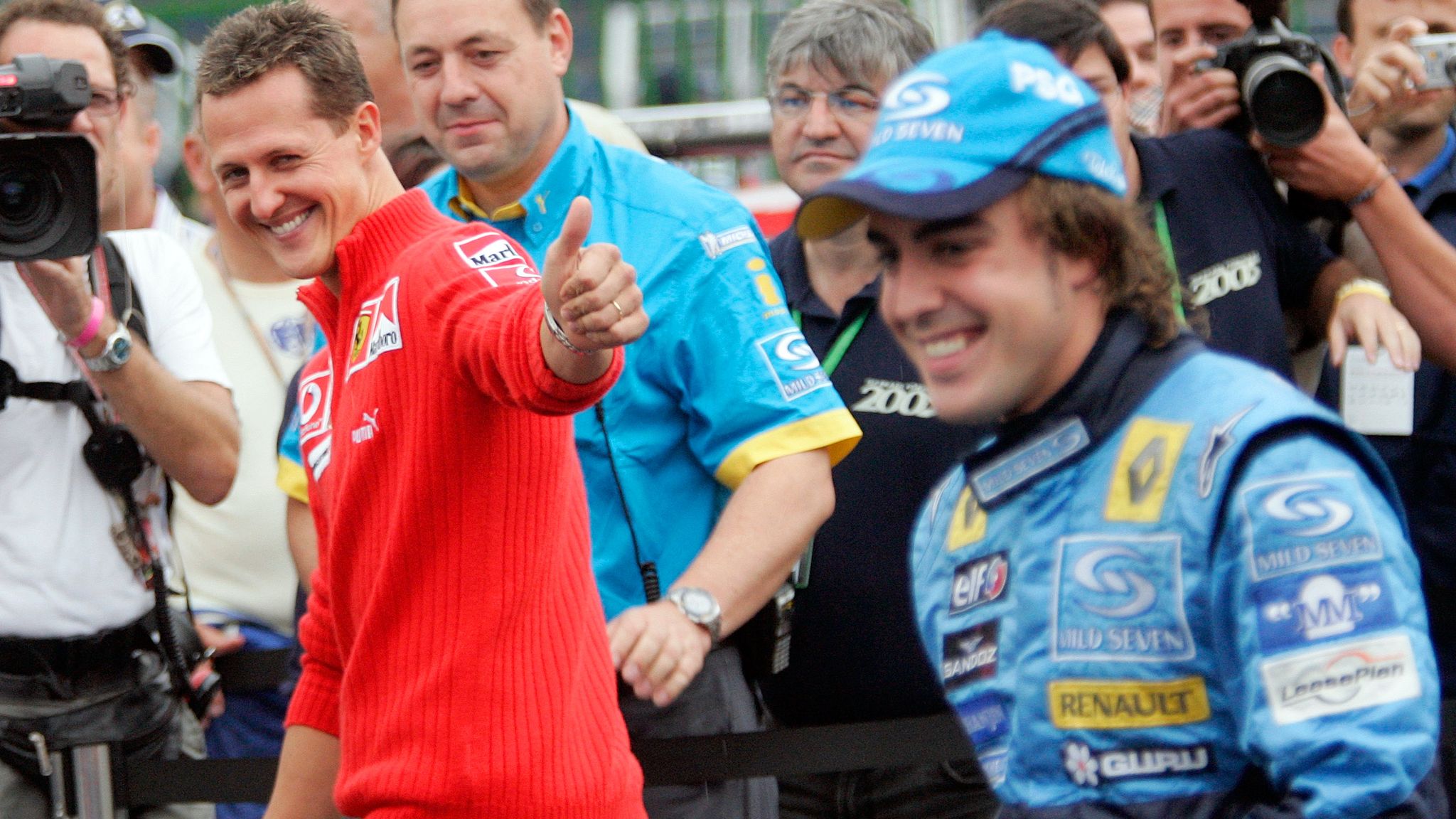 Michael Schumacher had won his seventh world title the year before Fernando Alonso became world champion in 2005 (Associated Press)