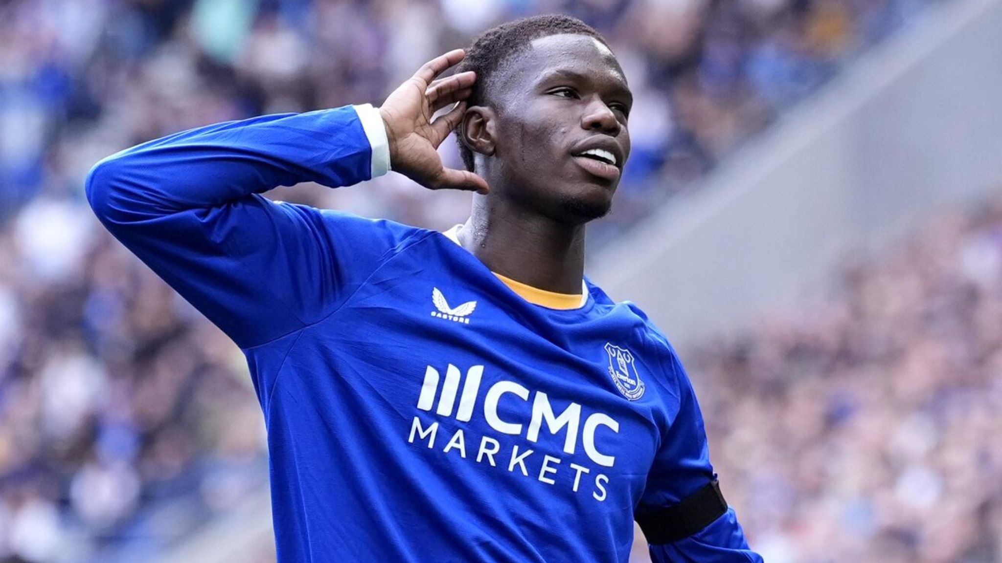 Barry after giving Everton a first-half lead against Ipswich