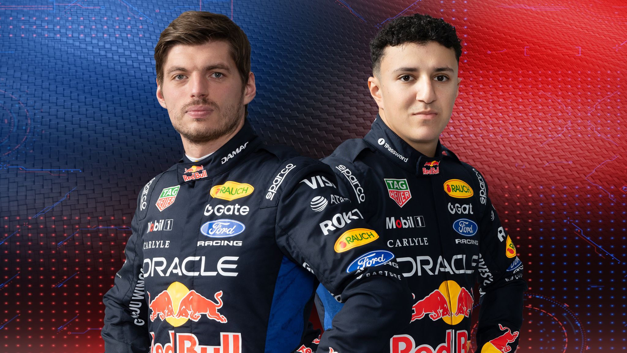 Red Bull's Max Verstappen and Isack Hadjar