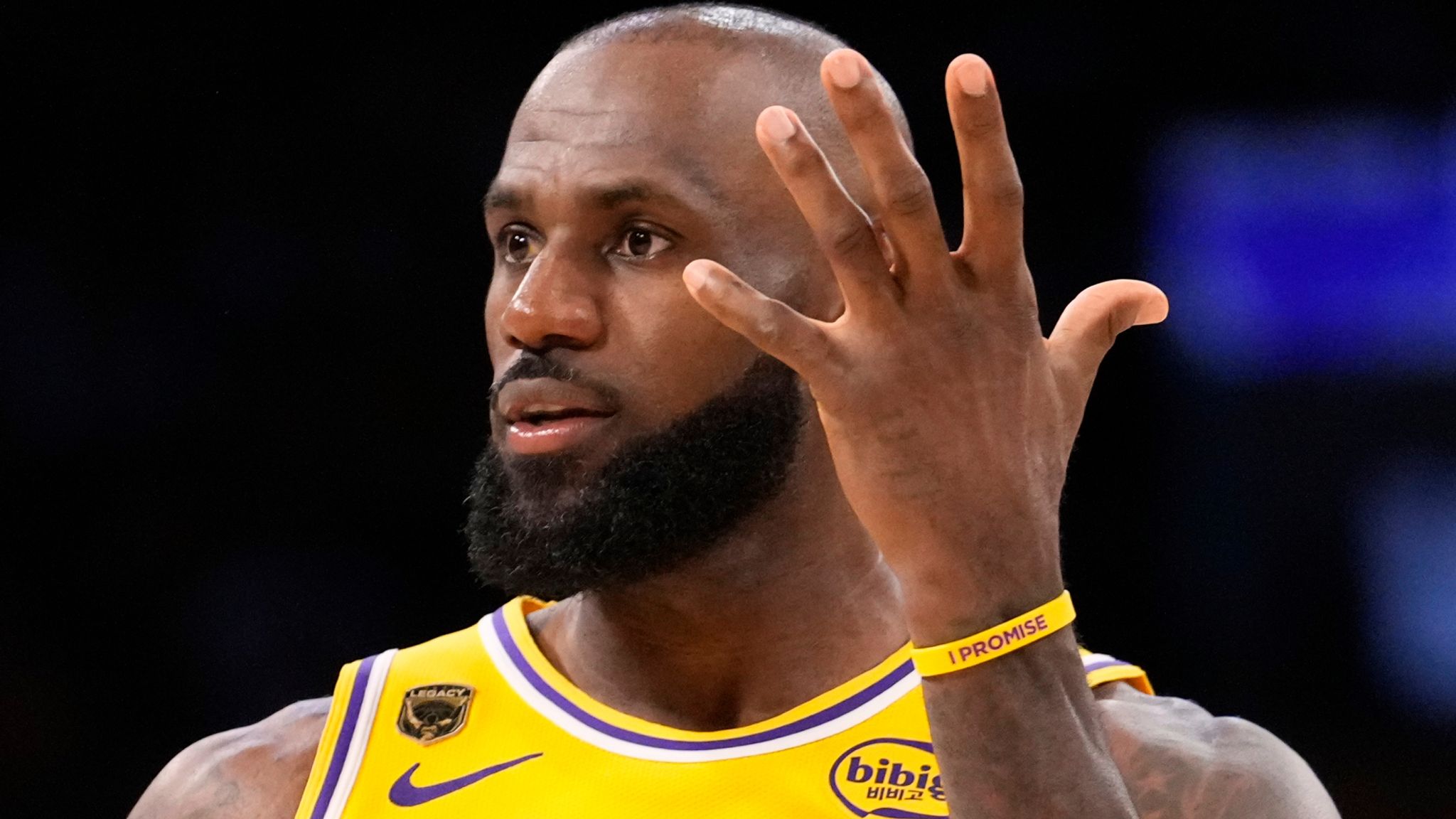 LeBron James played with the Lakers for eight years