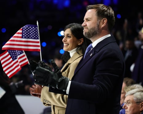 JD Vance and second lady Usha Vance were at the opening ceremony of the Winter Olympics on Friday. 