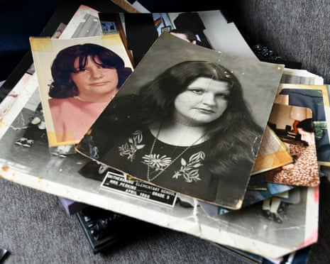 Old pictures of woman in stack