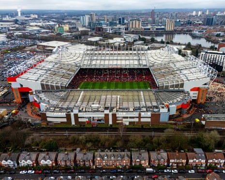 Aerial view of Old Trafford