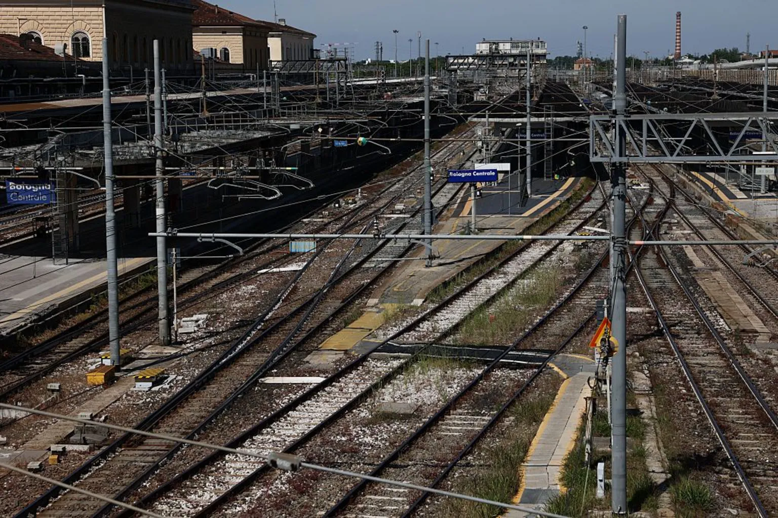 NurPhoto A view of train tracks in Bologna 