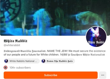 The Substack of a user who calls themselves White Rabbit