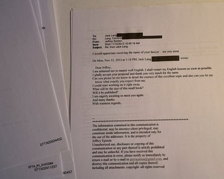 Printouts of emails with some redactions
