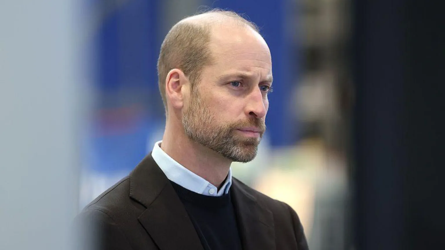 Chris Jackson/ A close-up of Prince William, during a visit to the University of Bristol in January 2026. He is wearing a light shirt, with a jumper and dark-coloured jacket. He is looking to the side.