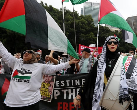 Protesters rally against Israeli President Isaac Herzog's upcoming Australian visit on February 1 2026 in Sydney