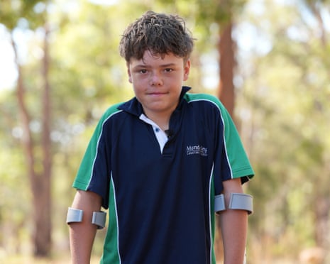 Austin Appelbee, 13, who swam for hours to raise the alarm after his family was swept out to sea off the Australian coast.
