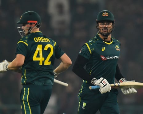 Cameron Green and Marcus Stoinis of Australia
