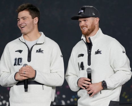 Drake Maye or Sam Darnold will win their first Super Bowl title when the Patriots and Seahawks meet on Sunday. 