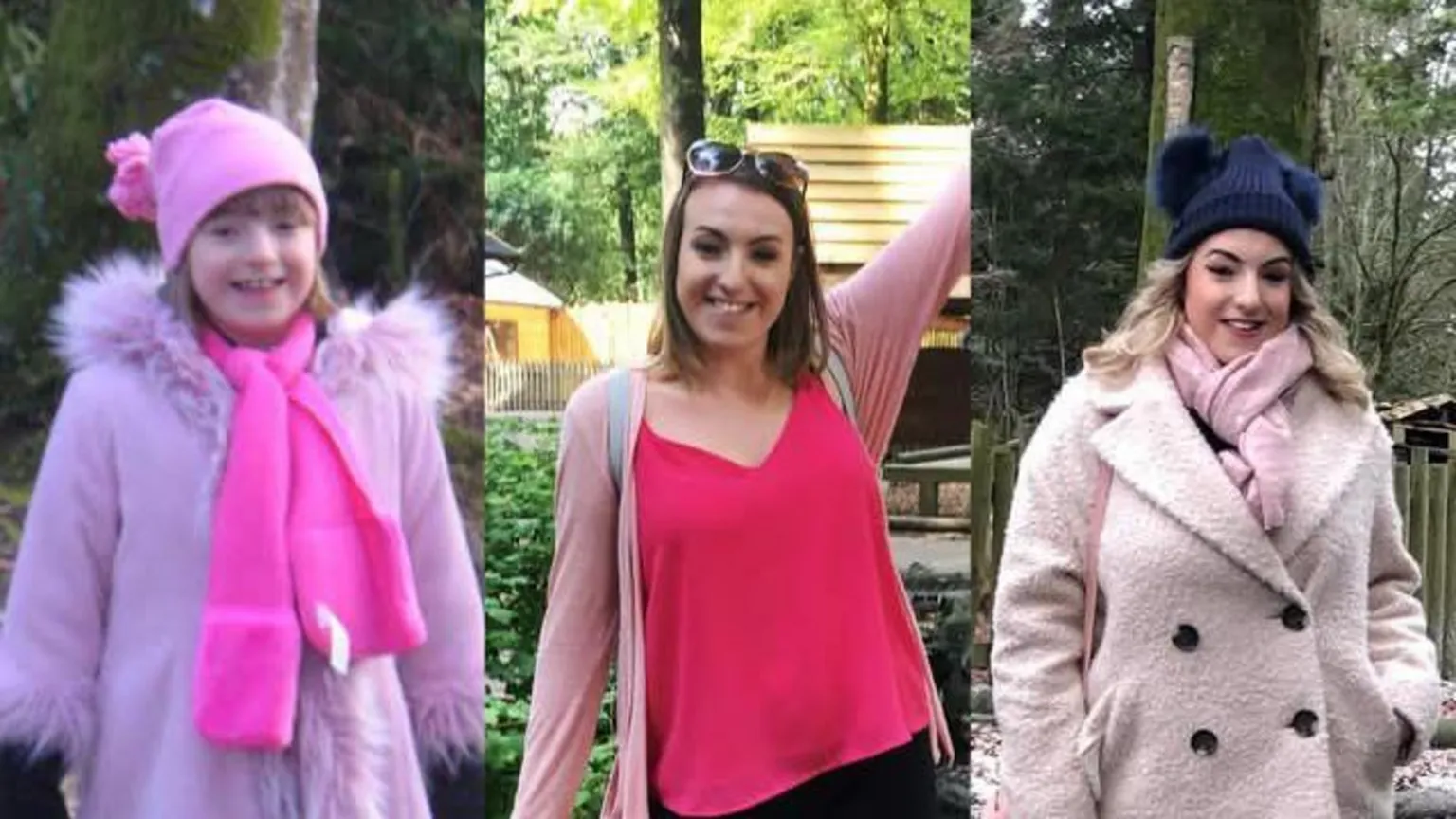 Steve James Bethan as a child (left) and later as an adult, smiling