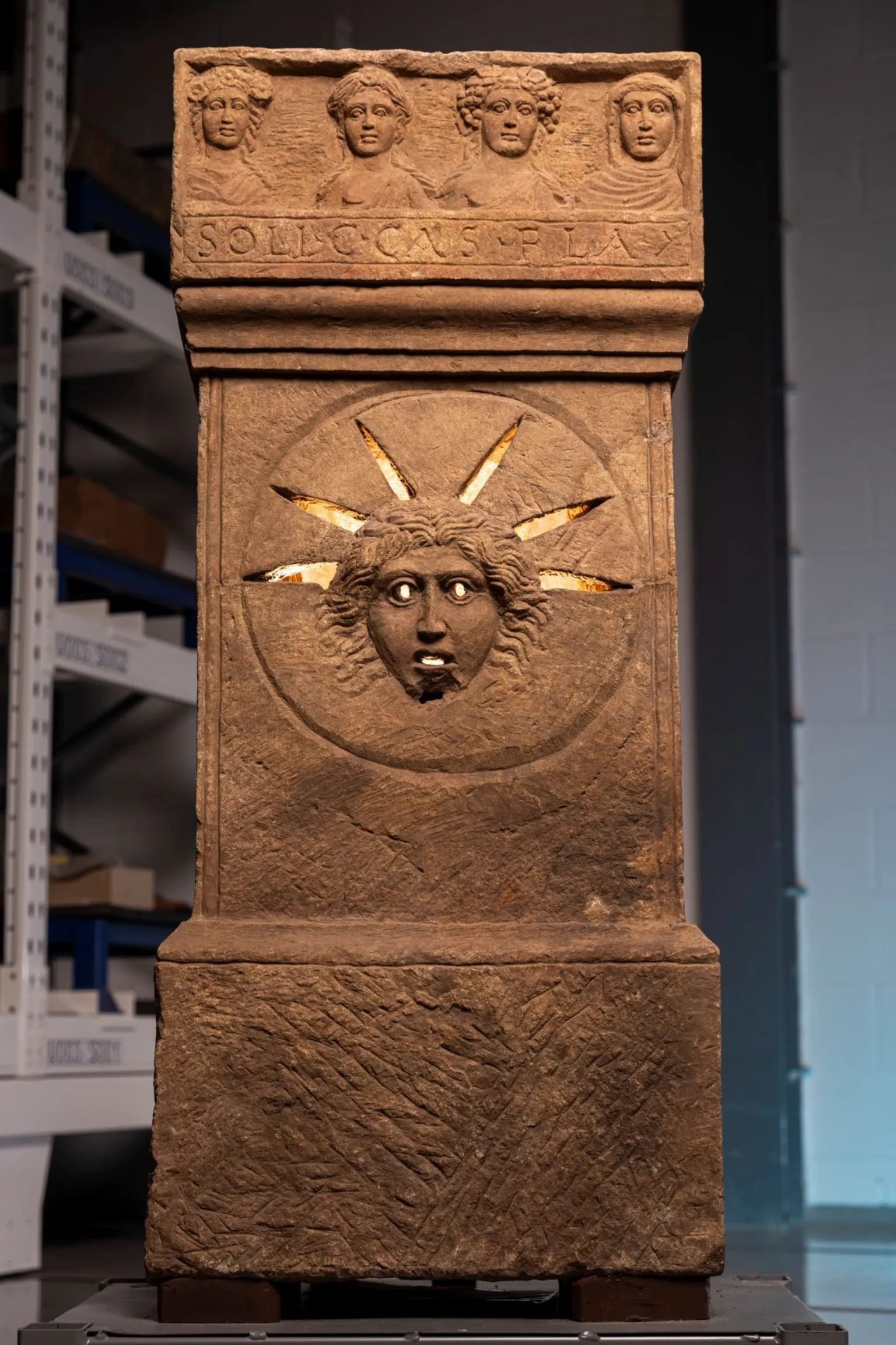 Duncan McGlynn Ancient Roman altar of the sun god Sol.