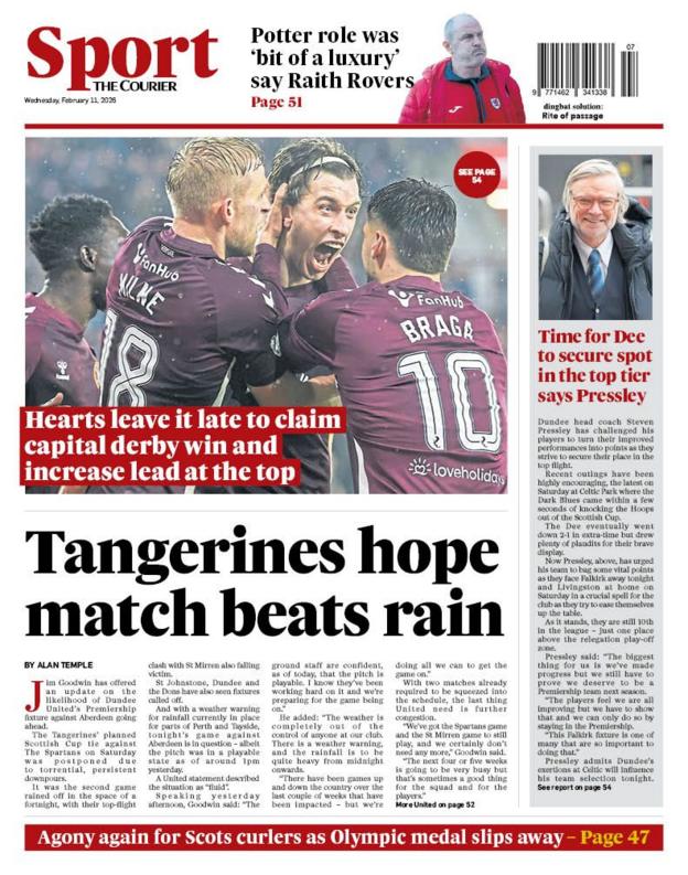 The back page of The Courier