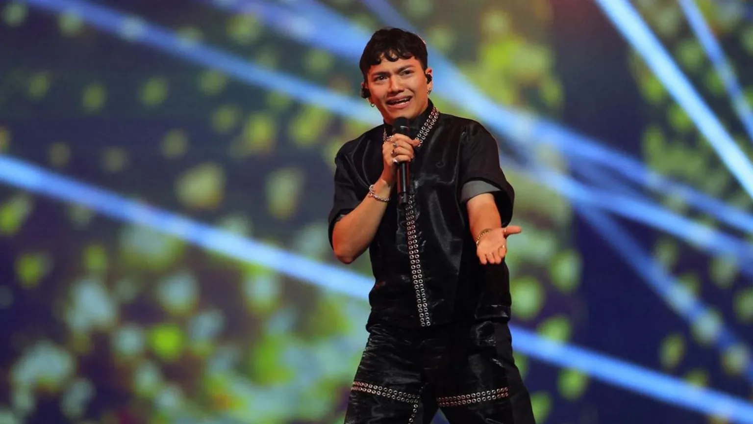  JJ, representing Austria, performs Wasted Love after being announced as the winner during the Grand Final of the 2025 Eurovision Song Contest in Basel, Switzerland, May 18, 202.