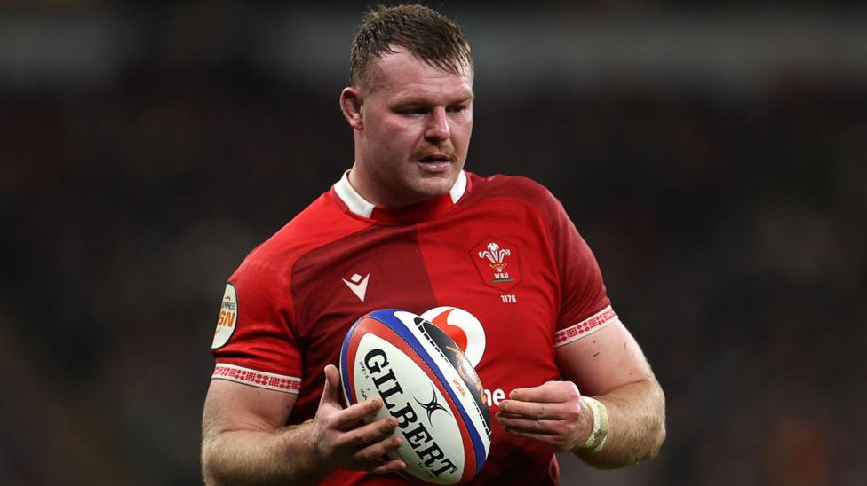 Wales captain Dewi Lake with a rugby ball in his hand