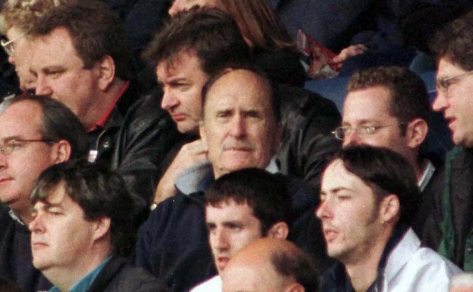 SNS Robert Duvall looks out from a Scottish football crowd at Ibrox
