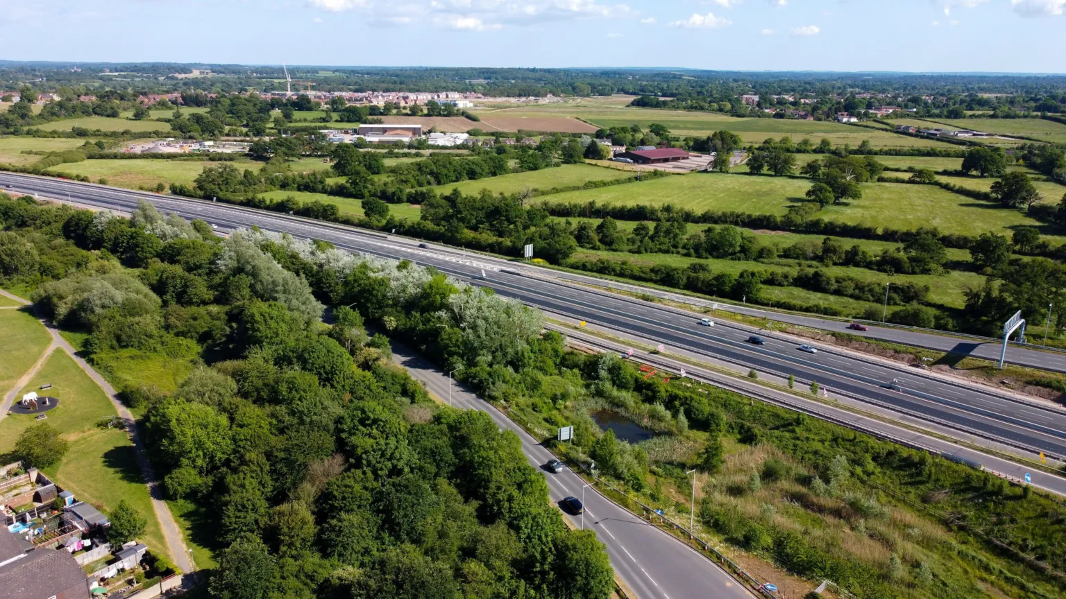  Aerial shot of Junction 11 of the M4