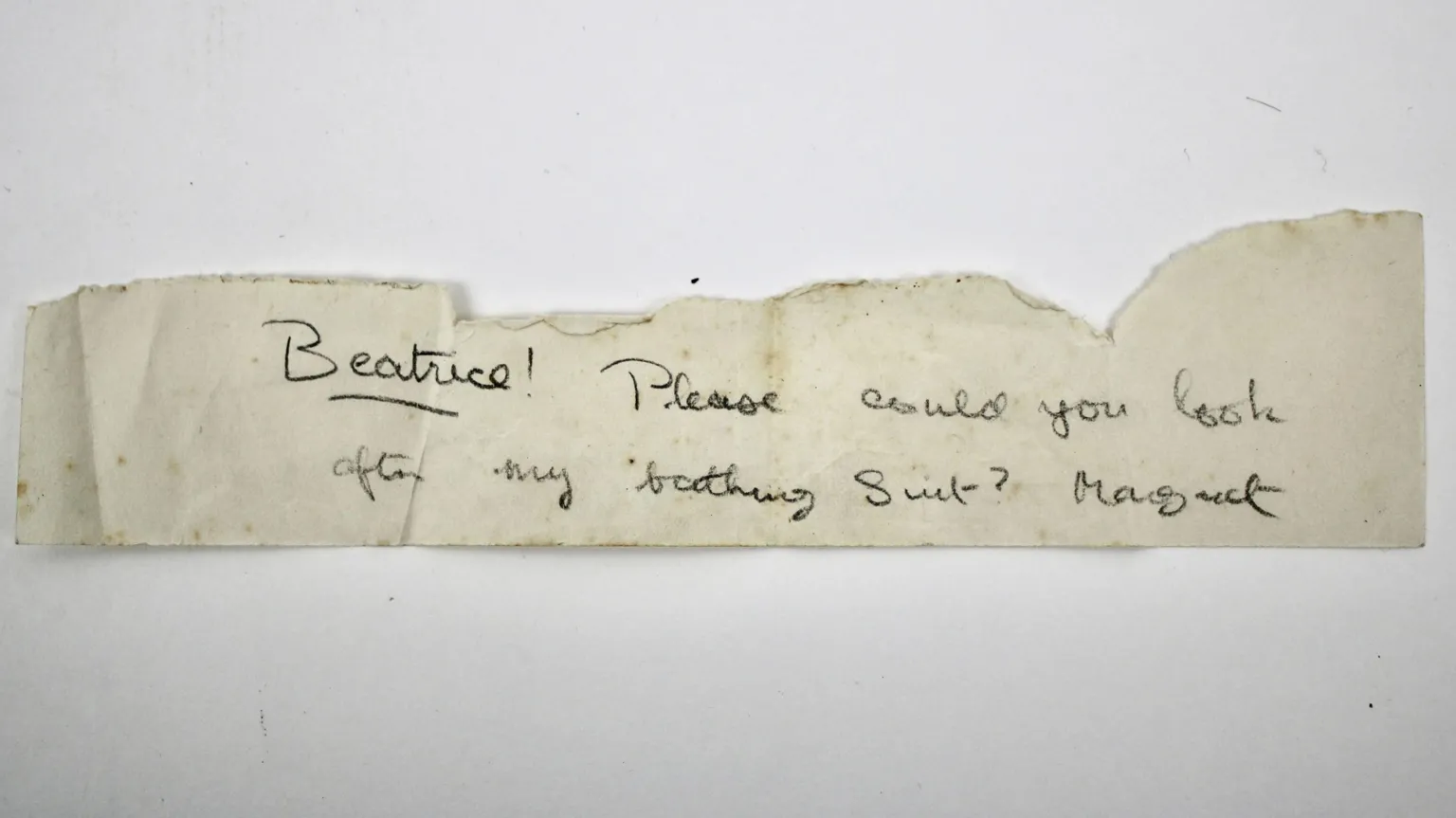Hansons Auctioneers A torn-off bit of paper which says 