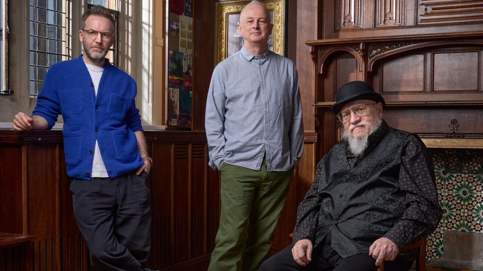 Royal Shakespeare Company Playwright Duncan Macmillan, director Dominic Cooke, and Game of Thrones author George RR Martin