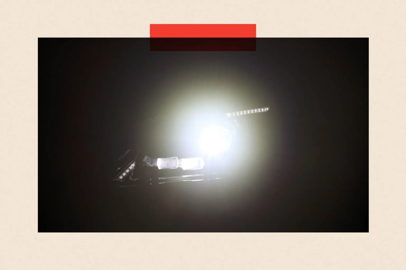 Bloomberg via A car with bright headlights on