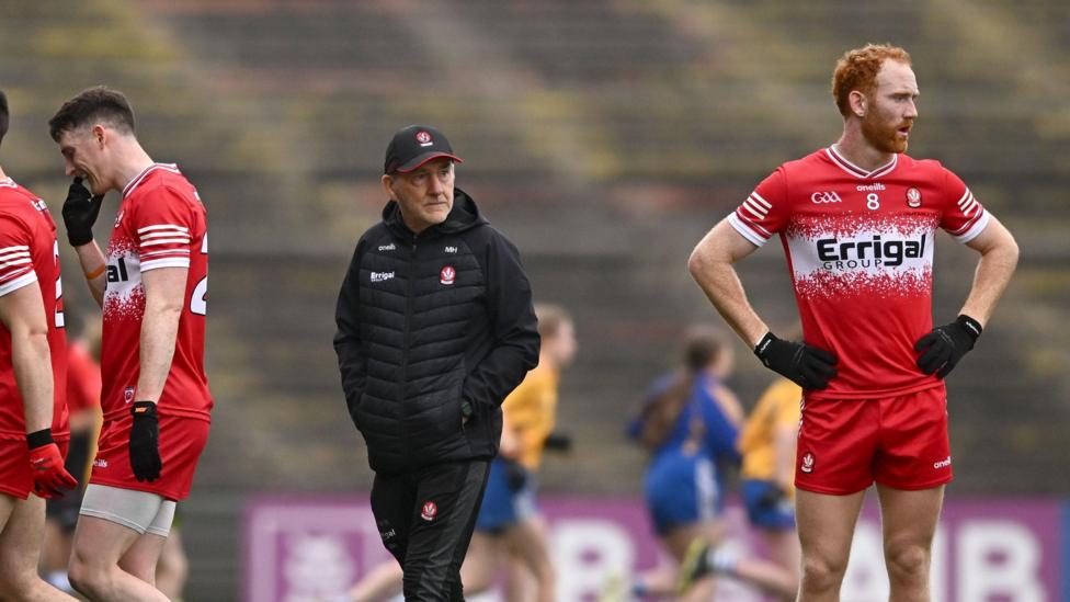 Mickey Harte pictured when he was Derry manager for a game at Croke Park