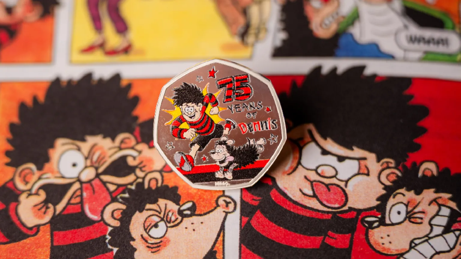  The new Dennis the Menace coin on one of the comic strips
