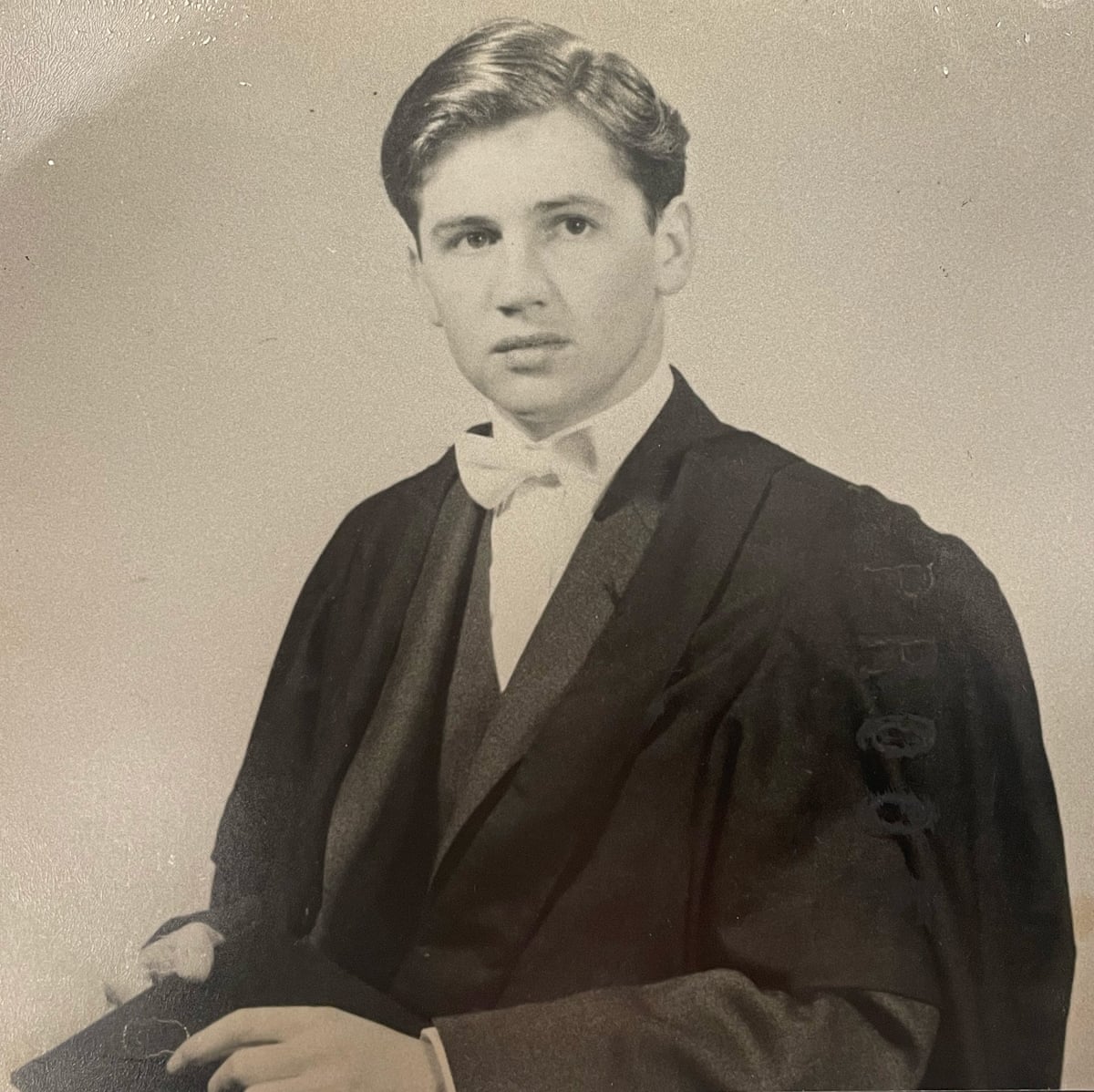 Melvyn Bragg’s graduation photo, 1961.