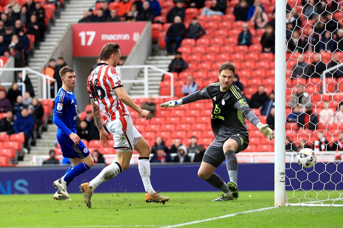 Ben Wilmot tucks the ball home at the back stick for his, and Stoke City’s, second goal of the day.