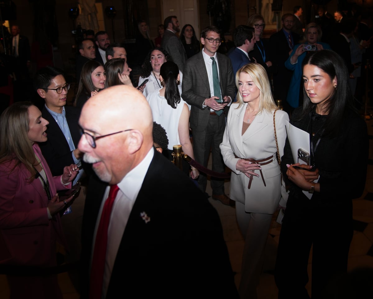 Attorney general Pam Bondi ahead of Donald Trump’s address to Congress, 24 February 2026.