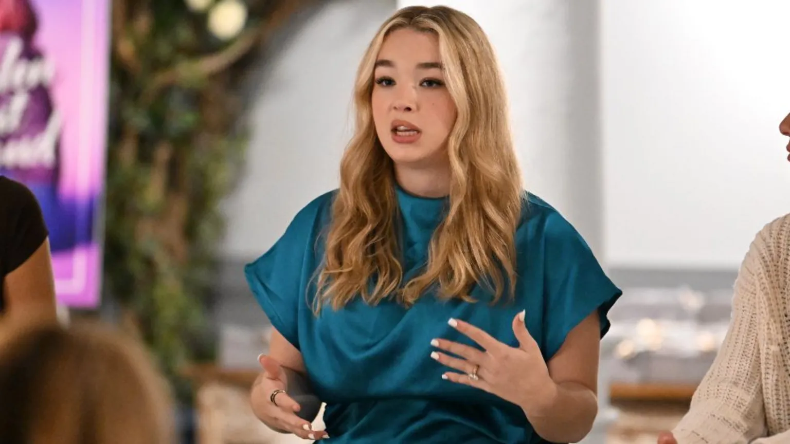  Baylen Dupree speaks during the panel at Brunch with TLC's 