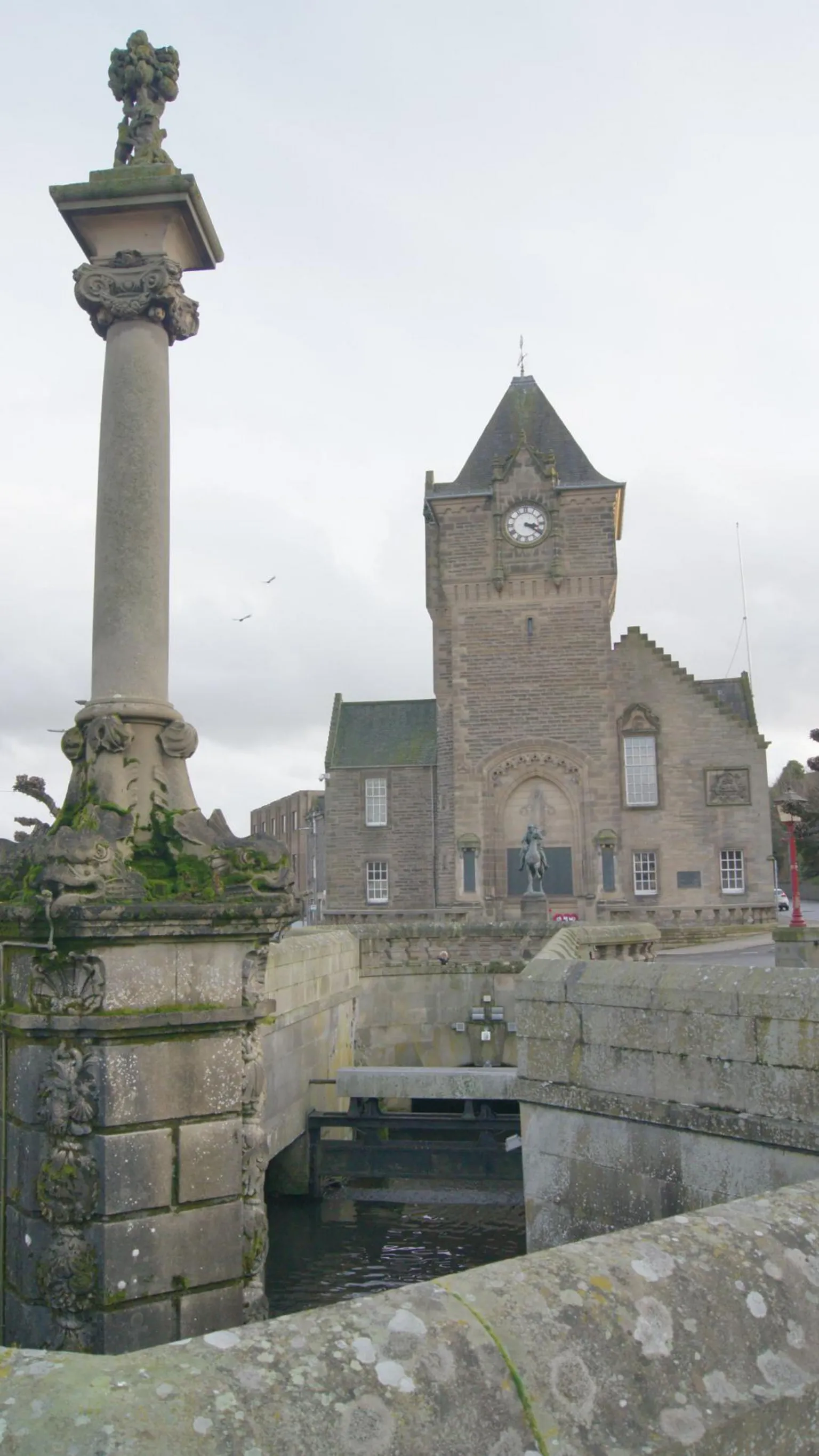 Richard Dorrell A view of the Cornmill Fountain with a church in the background
