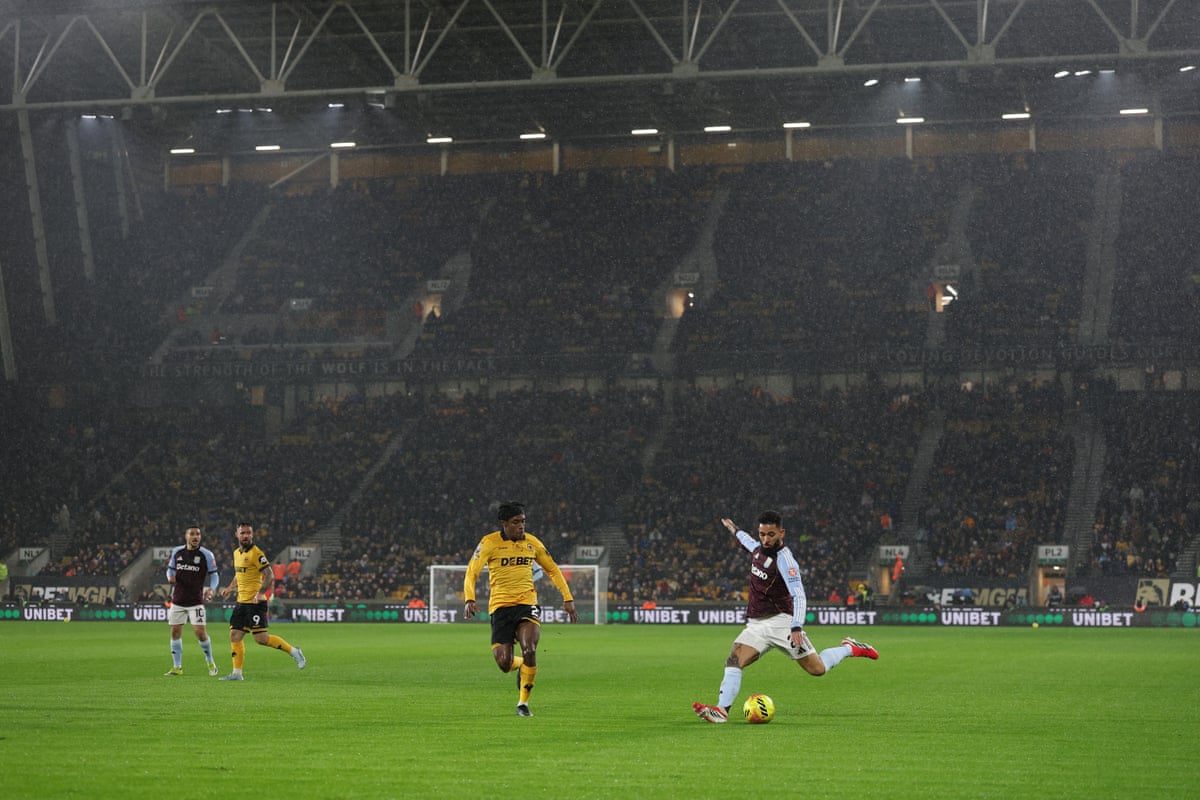 Douglas Luiz in action for Villa.