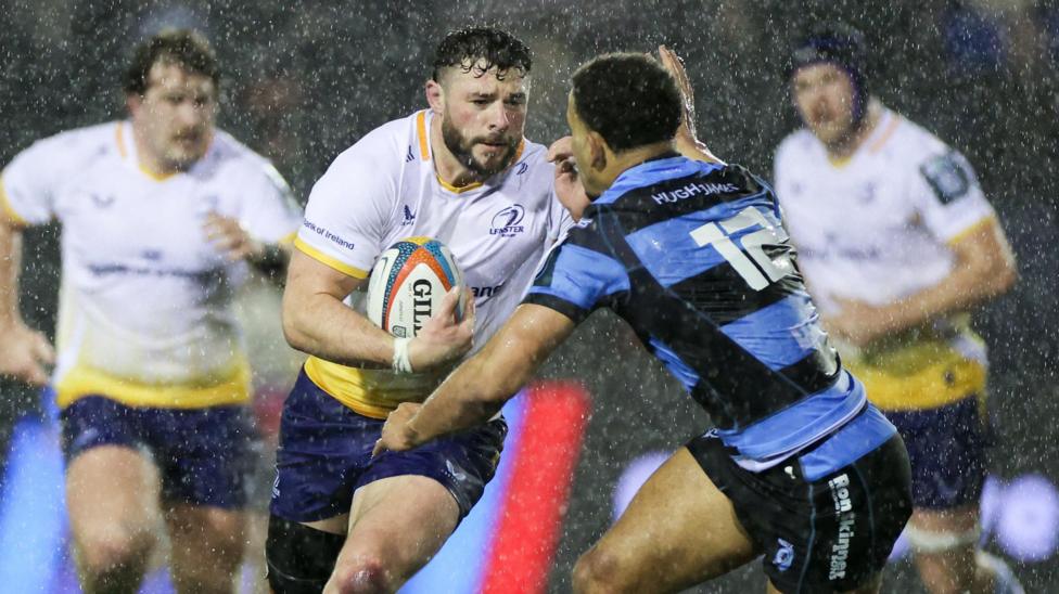 Leinster's Robbie Henshaw carries the ball against Cardiff