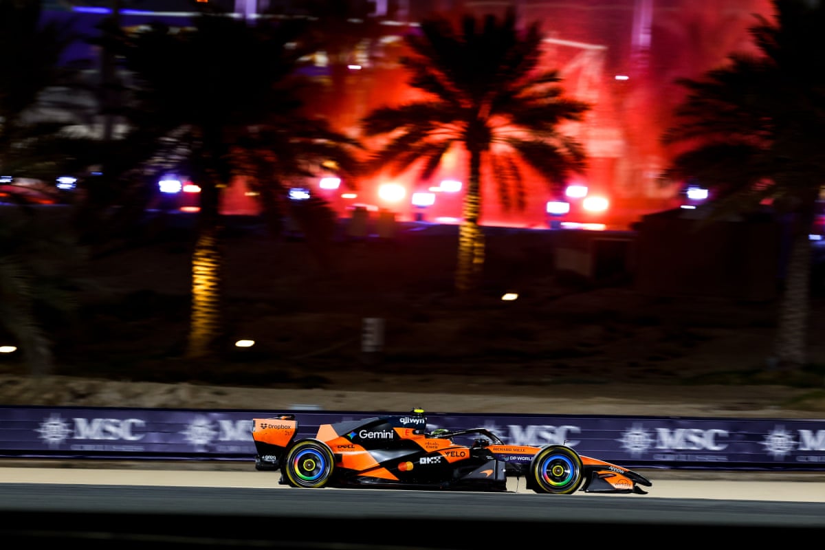 McLaren’s Lando Norris in pre-season testing in Bahrain