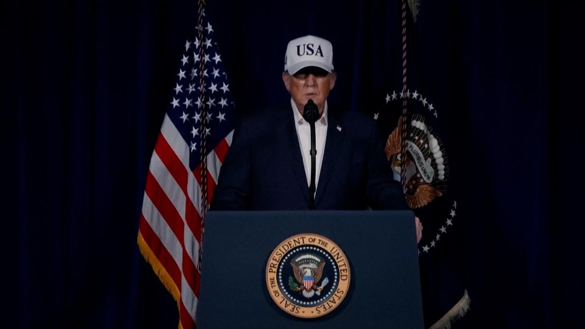 'Lay down your weapons': Trump warns Iran's armed forces as US launches military operation – video