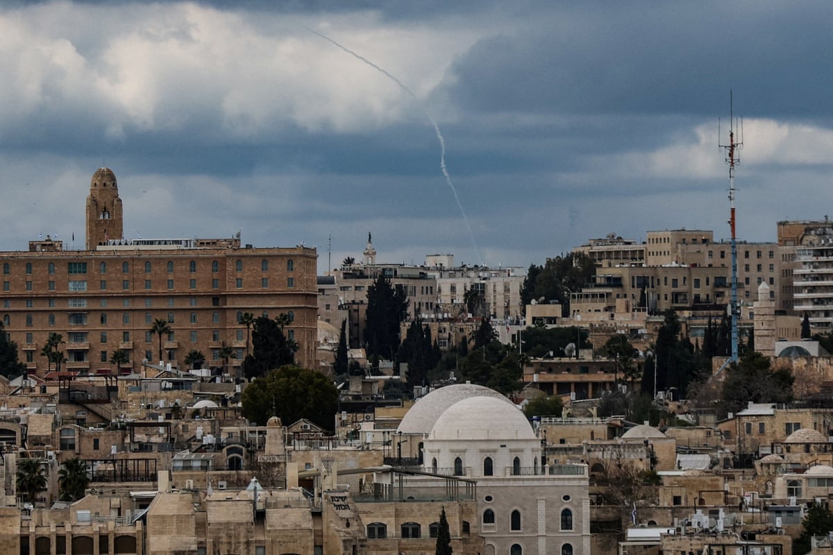 Smoke in the sky over Jerusalem